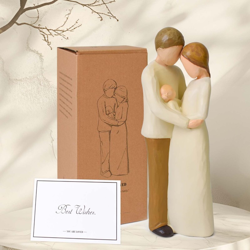 Lnrkai Family of 3 Figurines Gift for Proud First Time