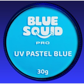 Blue Squid Pro Make-Up Face Paint and Body Paint - UV Pastel Blue (30 g), Face and Body Paint for Adults, Children, Fancy Dress and SFX