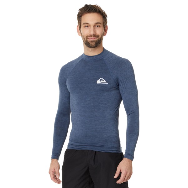 Quiksilver Men's Standard Everyday UPF50 Long Sleeve Rashguard, Vintage Indigo