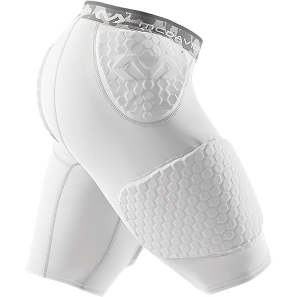 McDavid Compression Padded Shorts with HEX Pads. Hip, Tailbone, Thigh Padding. Girdle Tights for Men and Women. Football, Lacrosse, Hockey, Basketball Snowboarding