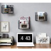 MyGift Mail Holder Storage Organizer Box Whitewashed Wood with MAIL