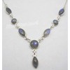 SilverStarJewel Collar de plata maciza 925 labradorita natural tcw 4,8