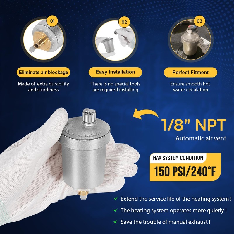 Automatic Float Valve, 400-4 1/8-Inch Male NPT Thread Air Bleeder