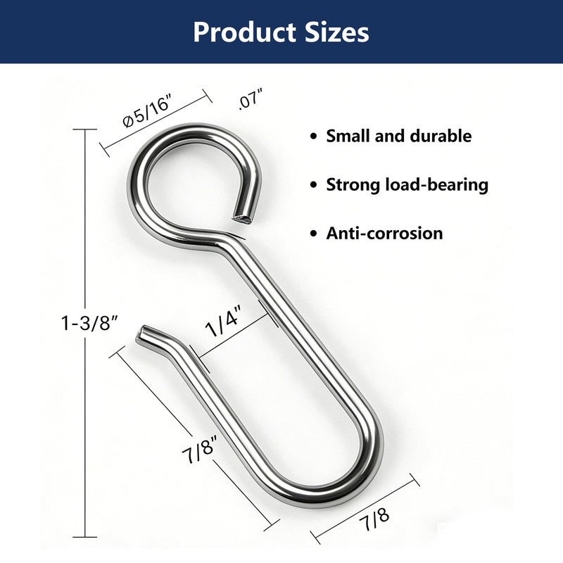 Set of 25 Universal Curtain Track Rollers Hooks, Ceiling Mount