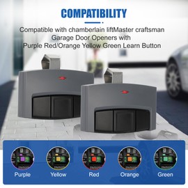 2 for Sears Craftsman Garage Door Remote Universal, 139.53753 139.53680 139.53879 139.53753 139.18191 139.30498 HBW2028 139.53681 HBW1255 81LM 891LM 893MAX 373LM CMXZDCG453