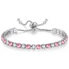 Rumnoke Tennis Bracelets for Women Birthstone Cubic Zirconia Bracelet Crystal