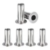 Awclub M8 Multi-Grip Rivet Nuts, 6pcs Pre-Bulbed Shank Flat Head