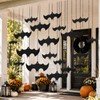 Lzahuam 16 Pcs Halloween Hanging Bats Decorations, Halloween Paper Bat