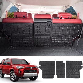 Xipoo Fit 2010-2023 Toyota 4Runner 5 Seater Trunk Mats Backrest Mats TPE Cargo Liners