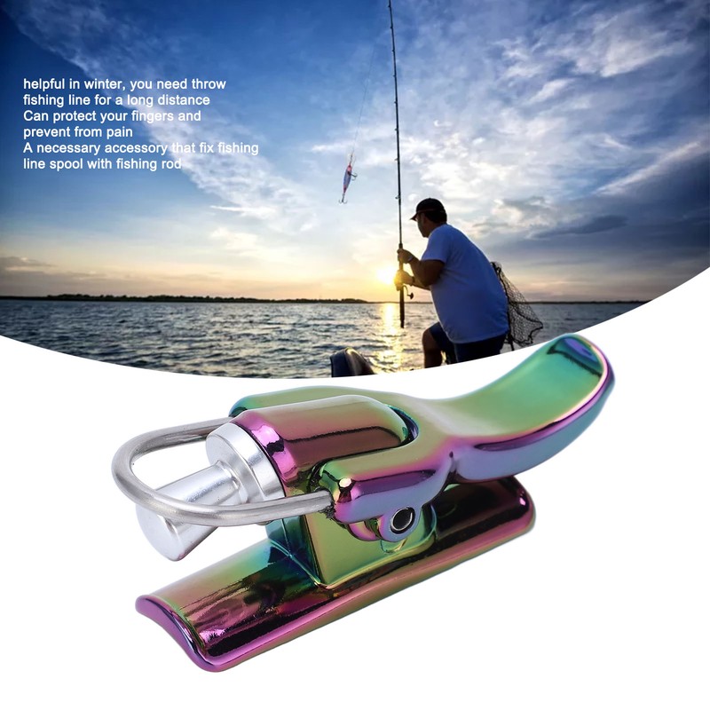 Fishing Casting Trigger Plastic Thumb Button Clip Finger Protector Fishing