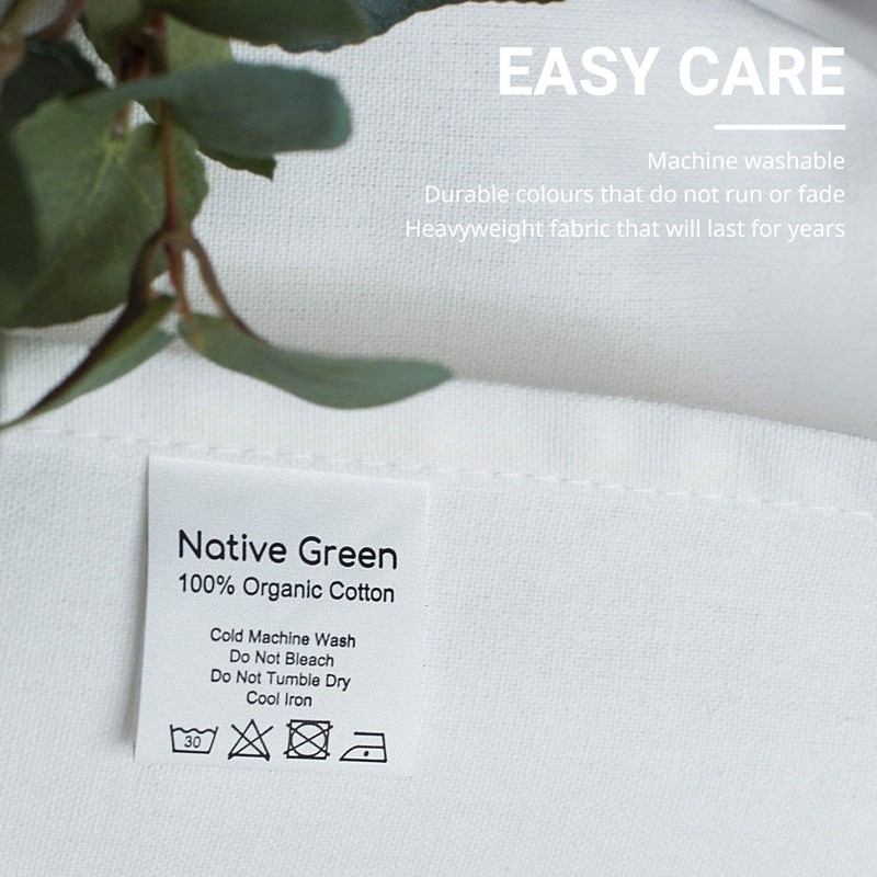 Organic Cotton Tablecloth Easy Care Washable Protective Heavyweight Fabric Eco