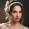 Woeoe Pearl Flower Headband White No Slip Hairband Bridal Wedding