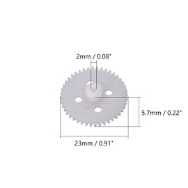 Bettomshin Plastic Gear 442A 0.5 Modulus Pulley Belt Shaft Robot RC Motor Hand DIY Mechanical Parts Kit White 20pcs