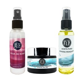 Kit Hidratación! Agua de Rosas, Aceite de Rosa Mosqueta, Crema de Rosa Mosqueta