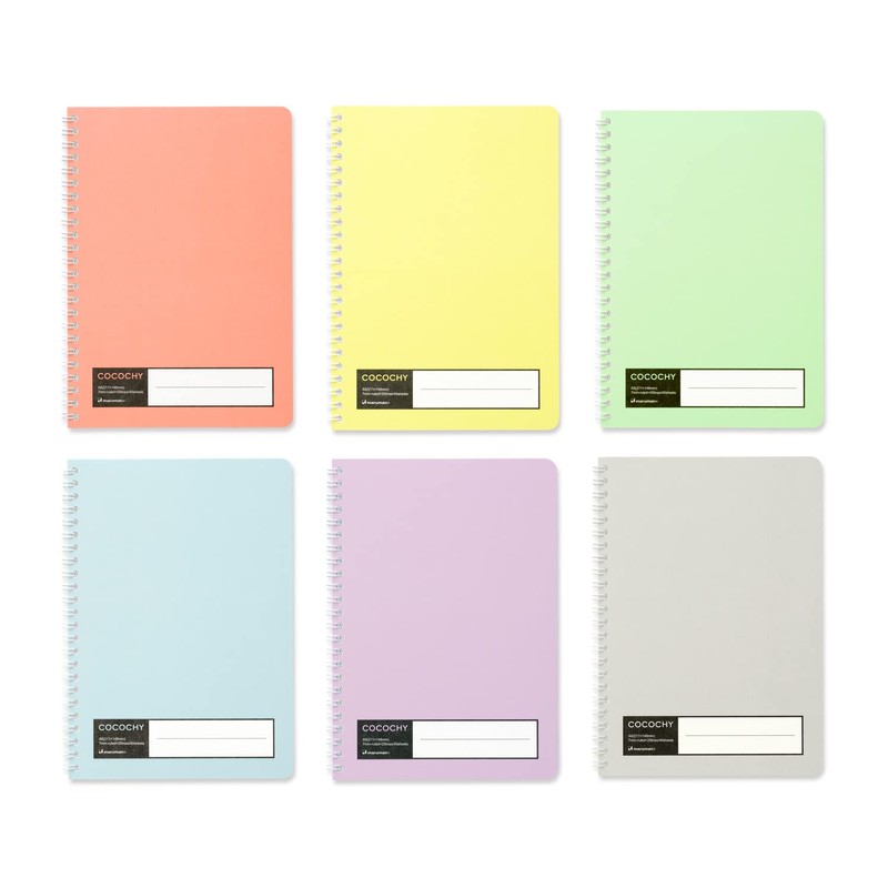 Maruman N479-33 Cocochi Ring Notebook, A5, Light Green, Set of