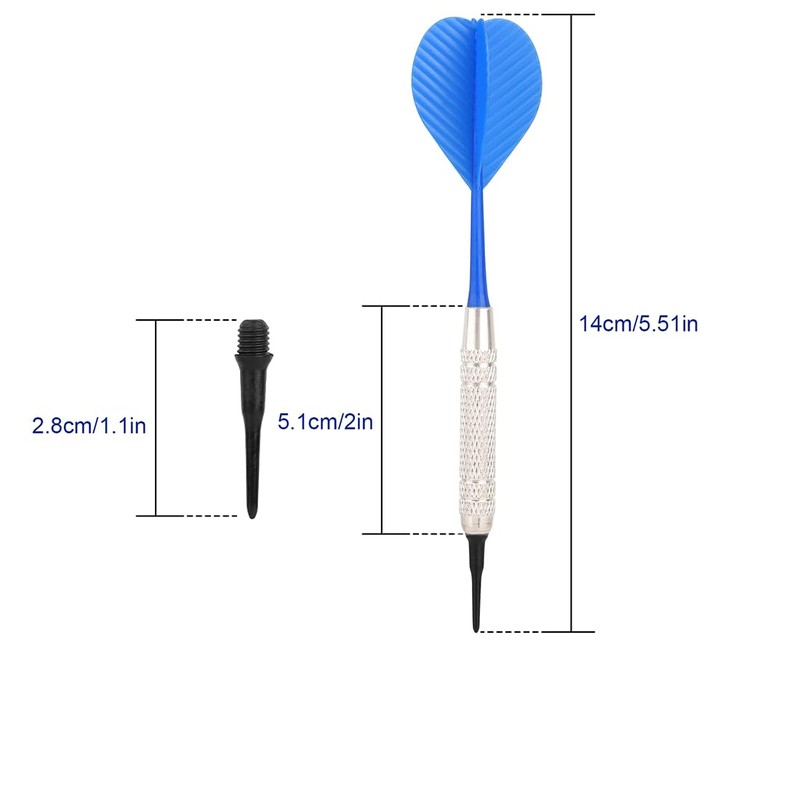 Helonge Soft Dart, 12 Pcs Dart with Plastic Soft Tip