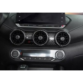 ANUNFRRE Car Accessories Fit for Nissan Sylphy Sentra 2020-2023 ABS Carbon Fiber Interior Console Middle Air Vent AC Outlet Cover Trim 1PC Set