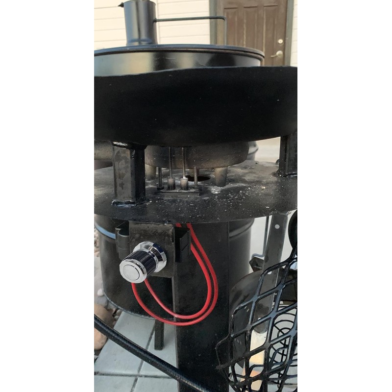 Ceramic Double Ignition Electrode Igniter Kit,Universal 2 Outlet Push Button