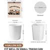 30-Pack 4 Gallon (15L) Panda Print Bin Liners | Colourful