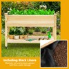 Giantex Raised Garden Bed on Wheels, Wood Planter Box with