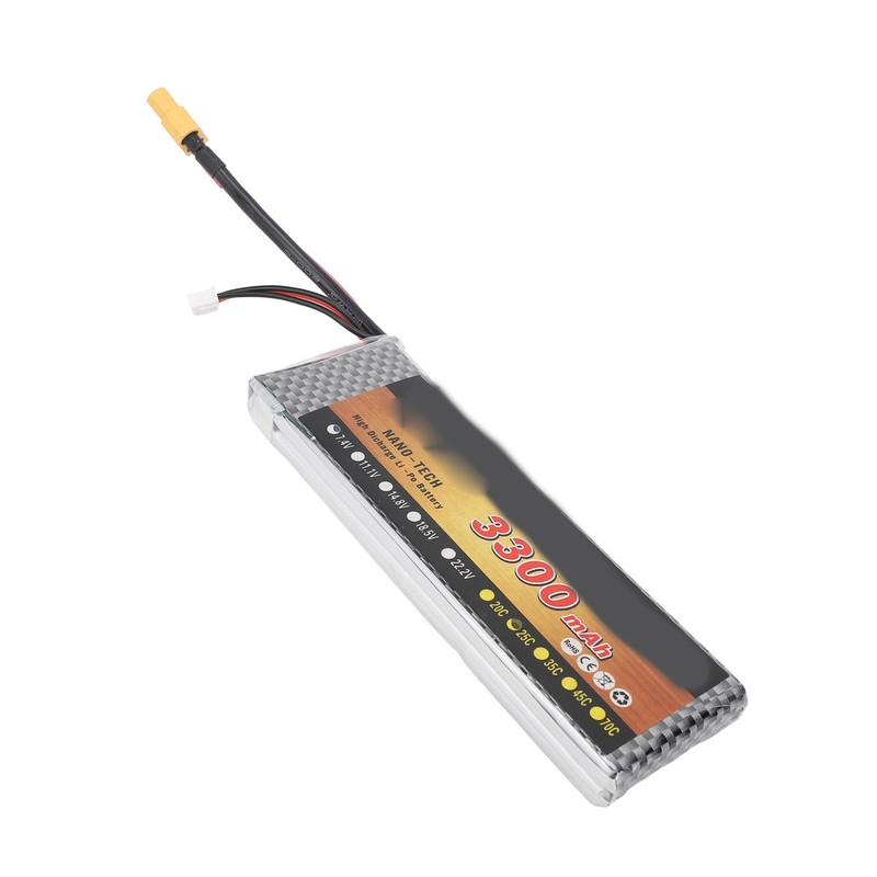 7.4V 3300mAh 25C XT60 RC Lithium Battery for 1/8 1/10