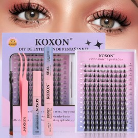 140pzs Kit De Extensiones Pestañas Raíces Curvaturad 8-18mm