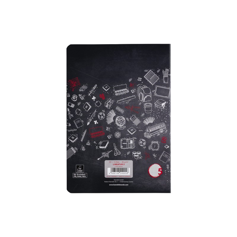 Landré Schulheft A5, 16 Blatt, Lineatur 5, kariert, 10 Stück