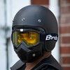 Birdz Eyewear Skylark Motorcycle Goggles with Removable Face Mask Black