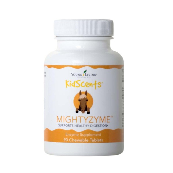 Young Living KidScents MightyZyme Chewable Tablets - 90 ct - Children's Digestive Enzyme Supplement - Natural Digestion Support for Kids - Kid-Friendly Products