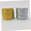 WOONEKY 2roll Stretchy Silver String for Bracelets Elastic Stretch Cord