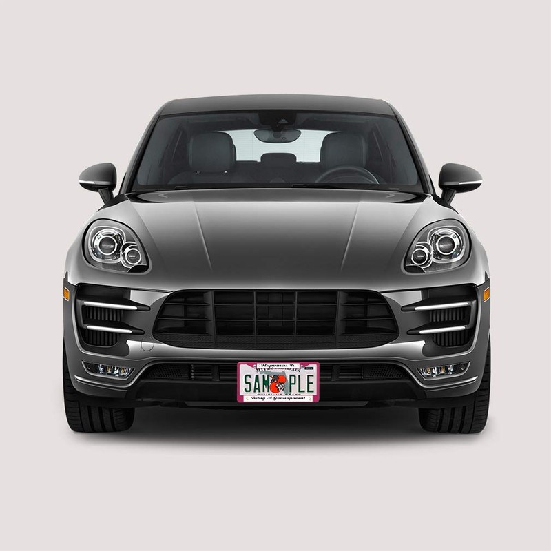 Sign Destination Metal License Plate Frame Happiness is Being A