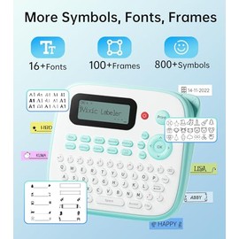 Máquina etiquetadora con cinta, etiquetadora de etiquetas impermeables, etiquetadora D210S, máquina etiquetadora para aula maestro niños artículos esc