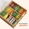 Avilia Organizer Bambù 6 Scomparti Porta Tisane e Capsule Caffè