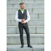 BomGuard Men's Bow Tie with Pocket Square Set - Bow