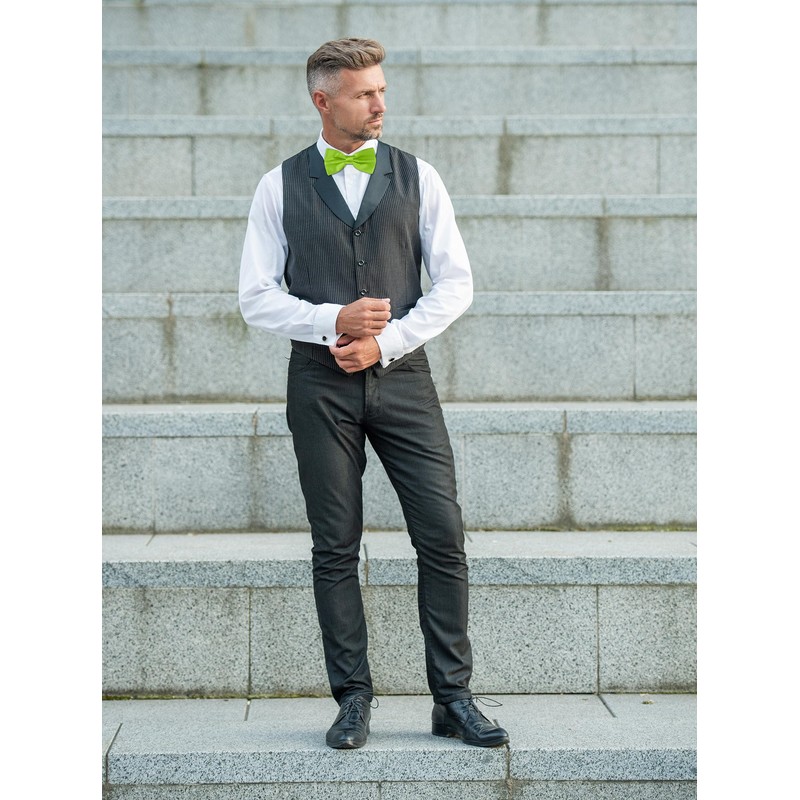 BomGuard Men's Bow Tie with Pocket Square Set - Bow