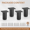 MixDora 4Pcs Adjustable Furniture Legs Black Metal Sofa feet Aluminum