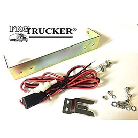Pro Trucker CB Radio Mounting Kit for Cobra 25 and Uniden 68 Series Radios, Includes Power Cord, Knobs, Mic Clip & Bracket