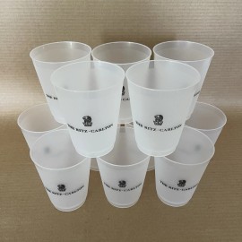 Ritz Carlton Frost Flex Tumblers (Set of 12) 16 oz Frosted Plastic Cups Reusable
