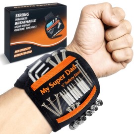 Fathers Day Dad Gifts from Daughter Son, Unique Magnetic Wristband Tools Gifts for Father, Dad Birthday Gift, MY SUPER DAD Gifts for Dad Who Wants Nothing, Best Dad Gifts, Dad Presents Ideas