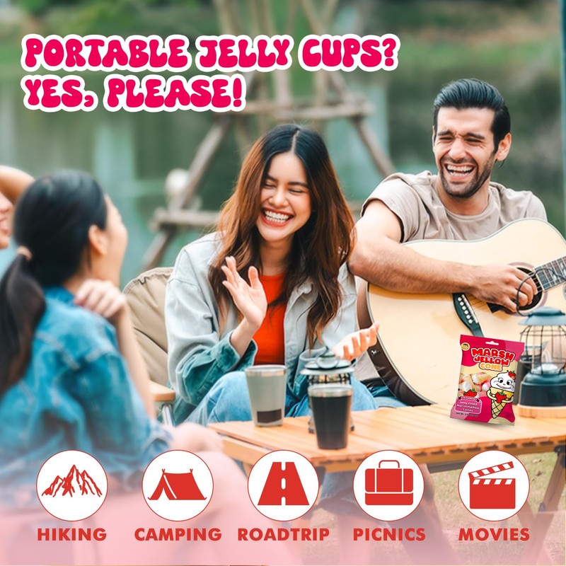 Josh Bosh Marsh Jellow Cone Candy 3-Pack – Jelly Filled