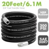 Jeemiter 3/4" Fuel Transfer Hose,Farm Fuel Hose Fittings for Gasoline,