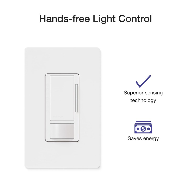 Lutron Maestro 0-10-Volt Dimmer Sensor Switch, 8A, 120-277-Volt/Single-Pole or 3-Way,