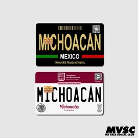 Card Stickers - Mexico Placas (Mexican License Plate) - For Debit, Credit and other cards:_MICHOACAN