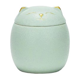 Mozacona Ceramic Jar Embossed Cat Candy Dish Sugar Bowl Storage Jar Canister with Seal Lid