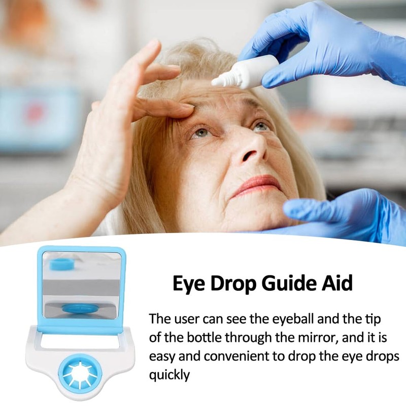 Elderly Eyedrop Applicator Aid with Card Slot for Precise Application