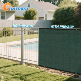 TANG Fence Privacy Screen Green 4 Feet x 50 Feet Outdoor Shade Cloth with Grommets, 150 GSM Temporary Fence Cover with Zipties Mesh Netting Fences Blockage for Backyard Garden Patio Chain Link