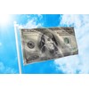 DMSE 100 One Hundred Dollar Bill Flag 2X3 Ft Foot