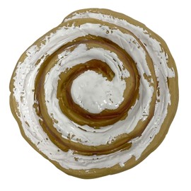 fouFIT 87378 Dessert Chew Latex Toy for Dogs, Cinnamon Bun, 3.5"