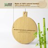 BAMOTTO Round Bamboo Cutting Board Set of 2 with Handle,
