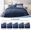 JOLLYVOGUE King Size Comforter Set 7 Pieces, Navy Blue Bed